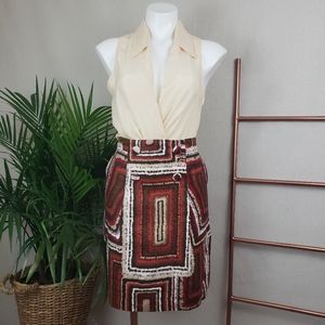 Vintage Worthington Multicolor Tribal Print Skirt